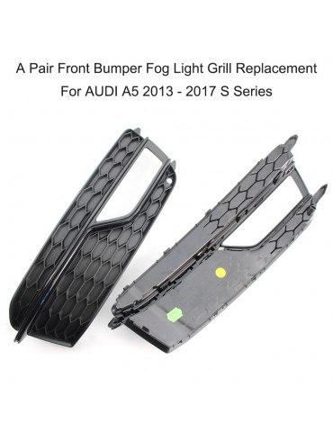 Front Bumper Fog Light Grill Replacement For AUDI A5 2013 - 2017 S Series Left Right Pair Set