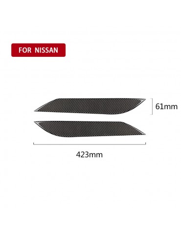 2pcs Carbon Fiber Front Eyelid Eyebrow Headlight Cover Replacement for NISSAN 03-08 350Z Z33