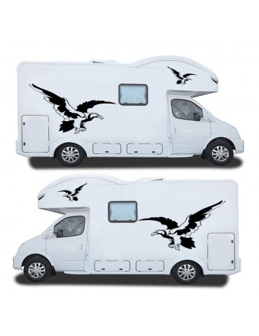 Car Auto Body Sticker 5PCS Self-Adhesive Side Truck Graphics Eagle Stickers Decals for Camper Caravan RV Trailer