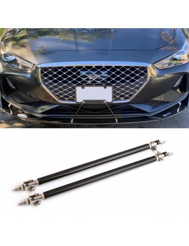 2PCS 100-200mm Adjustable Front Bumper Lip Splitter Strut Tie Bar Support Rod