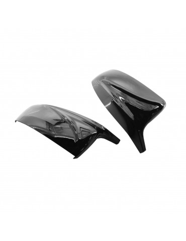 Left and Right Rear View Mirror Cap Cover Glossy Black Replacement for BMW X5 E70 X6 E71