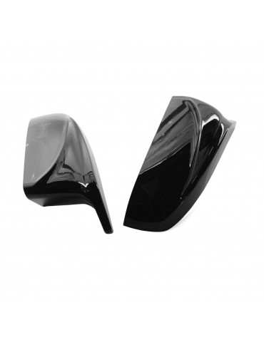 Left and Right Rear View Mirror Cap Cover Glossy Black Replacement for BMW X5 E70 X6 E71