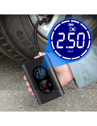 Electric Tire Inflator Mini Cordlessly Portable Car Air Compressor Rechargeable Digital Display Air Pump for Vehicles Tires/Ball/Swim Rings