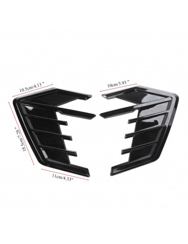 Universal 2pcs Car Fender Side Vents Decor Air Flow Intake Hole Grille Spoiler DIY Style Car Air Flow Intake Vent Hood Cover