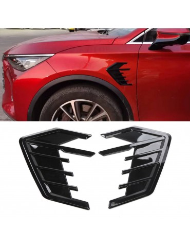 Universal 2pcs Car Fender Side Vents Decor Air Flow Intake Hole Grille Spoiler DIY Style Car Air Flow Intake Vent Hood Cover