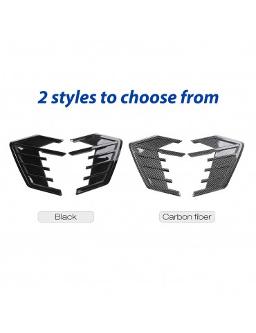 Universal 2pcs Car Fender Side Vents Decor Air Flow Intake Hole Grille Spoiler DIY Style Car Air Flow Intake Vent Hood Cover