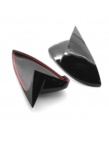 2PCS Side Mirror Cover Trim Replacement For VW Golf 7 7.5 MK7 7.5 GTI R 14-19