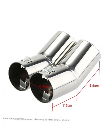 Dual Pipes Stainless Steel Exhaust Tail Pipes Muffler Tips for VW Golf 4 Bora Jetta